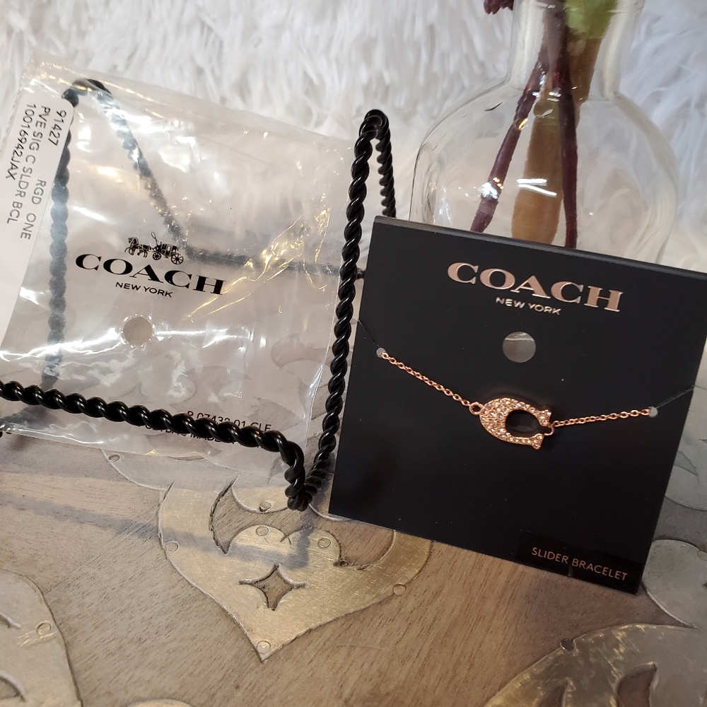 Coach Pave Signature Slide Bracelet